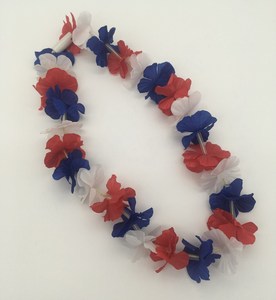 4th of July Decoration Led Flashing Artificial Fabric Hawaii <strong>Flower</strong> <strong>Leis</strong> - Product Image 4