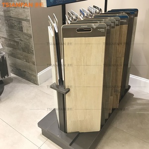 Paillasson Double face en bois, étagère de présentation moderne pour bois dur, <span class=keywords><strong>support</strong></span> d'échantillon de carreaux, présentoir - Product Image 2