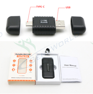 Factory Price Fast Connection Private Tooling <b>Wireless</b> Carplay <b>Adapter</b> Type-C and USB-A Port 2 In 1 Custom Logo and Color box - Product Image 5