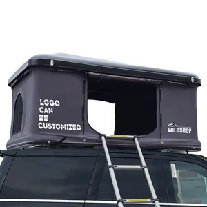 WILDSROF קמפינג קליפה קשה גג אלומיניום ABS פיברגלס כיסוי עליון פתוח אוהל רכב למעלה