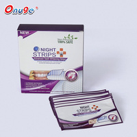 No Peróxido de las tiras blanqueadoras de dientes Onuge buen efecto blanqueador dientes whitestrip OEM cero Hydroge Peróxido de tiras en blanco