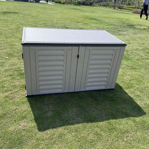 Abri de jardin en plastique extérieur de 120 gallons / 454 L avec <span class=keywords><strong>porte</strong></span> verrouillable, lucarnes, imperméable et écologique pour le rangement dans la cour et sur la terrasse - Product Image 1