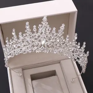 Xu Hướng Mới Nhất Cô Dâu Rhinestone Và Pha Lê Cưới Vàng Cô Dâu Công Chúa Vương Miện