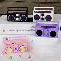 Mini enregistreur de dessins animés porte-clés en PVC, jouet radio pour sac d'école, pendentif créatif, cadeau pour couples, petit cadeau en gros