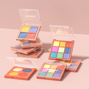 <b>Plastic</b> <b>Box</b> for Cosmetic Mini Eyeshadow Palette Private Label Glitter Custom 9-Color Contour Palette - Product Image 5