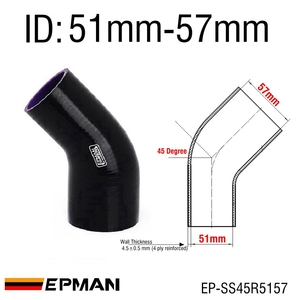 EPMAN 4 plis 45 degrés Silicone réducteur tuyau <span class=keywords><strong>Intercooler</strong></span> Turbo tuyau d'admission coupleur tuyau universel pour Honda pour Subaru - Product Image 5