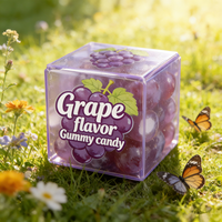 Boîtes cadeaux carrées en PET pour bonbons aux raisins, emballage plastique transparent personnalisé, imperméable
