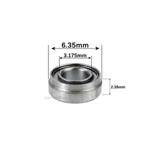 Cuscinetto a sfere in ceramica da laboratorio di odontoiatria da 2.38mm con misura a gradino N * K/KV ad alta velocità con manipolo ad aria e cuscinetto del rotore di coppia - Product Image 1