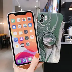 Customized Case Designs Soft IMD Protective Cover with Phone Stand Holder Pro Max Matte Marble 13 14 for Iphone X Xs 11 12 Aimax