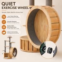 Arbre à chat personnalisé avec roue d'exercice, mobilier multifonctionnel pour chat avec poteaux à gratter, plateformes et condo OEM ODM