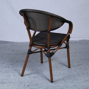 Venta directa del fabricante jardín al aire libre moderno de mimbre <span class=keywords><strong>Bistro</strong></span> <span class=keywords><strong>Frances</strong></span> de sillas de comedor - Product Image 4
