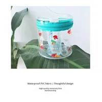 Fabricant de sacs à baril en PVC en gros Rangement transparent et à main pour produits de toilette Rangement extérieur Caractéristique étanche
