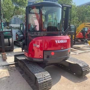 Mini-excavatrice d'occasion Yanmar 35 du Japon, 3,5 tonnes, sur chenilles, hydraulique, compacte, modèle 2022, capacité de la benne de 0,12 m³, moteur, pompe à engrenages - Product Image 1