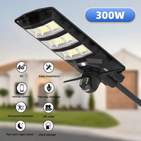 Noston E300 Solar Street Lump avec caméra de sécurité 2 en 1 Wifi 4G 3MP Monitor CCTV IR Night Vision Motion Tracking Outdoor Cam