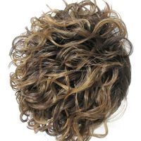 Nouveautés cheveux synthétiques lâche eau corps ondulé Jerry Curl Transparent mode frange Pixie Machine perruque pour les femmes noires