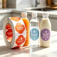 Etiqueta Adhesiva de Vinilo PVC Holográfico Brillante, Ecológica y Duradera, Rollo de Etiquetas Personalizadas para Manualidades, Resistentes al Agua y al Aceite, Aptas para Alimentos