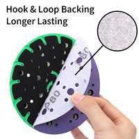 Vente en gros de papier abrasif P240 Disque abrasif en céramique violette 150mm 6 pouces Disques abrasifs en papier abrasif à crochet et boucle pour l'automobile