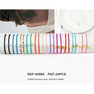 เครื่องประดับ สร้อยข้อมือลูกปัด 24 ชิ้น สแตนเลส สไตล์แฟชั่นสำหรับทุกเพศ - Product Image 3