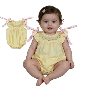 RTS Boutique - Ropa de Algodón y Elastano para Bebés Niñas, 200-220 g/m², Estampado Floral, Bonito Mono de Burbujas para Bebés, Venta al por Mayor, Body Informal - Product Image 1