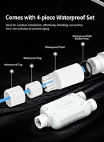 Repeater PoE Tahan Air 1 2 Extender 10/100Mbps 2 Port Ukuran Mini IEEE802.3af/at 30W Outdoor Kapasitas Switch 1.8G