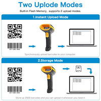 Lecteur de codes-barres 1D 2D HZTZ HZ-H2WB 2.4G Lecteur de codes-barres QR BT sans fil CMOS