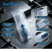 Plateau de présentation en plastique PET transparent thermoformé pour outils de pincage à blister personnalisés, vente en gros directe usine