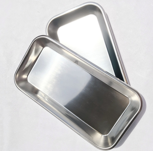 Plateau carré dentaire en acier inoxydable 304, plaque d'opération médicale, récipient de désinfection - Product Image 2