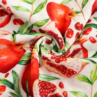 Tissu en mousseline de coton de bambou biologique à 2 couches, imprimé numérique floral, couverture d'emmaillotage respirante pour bébé, textile de maison