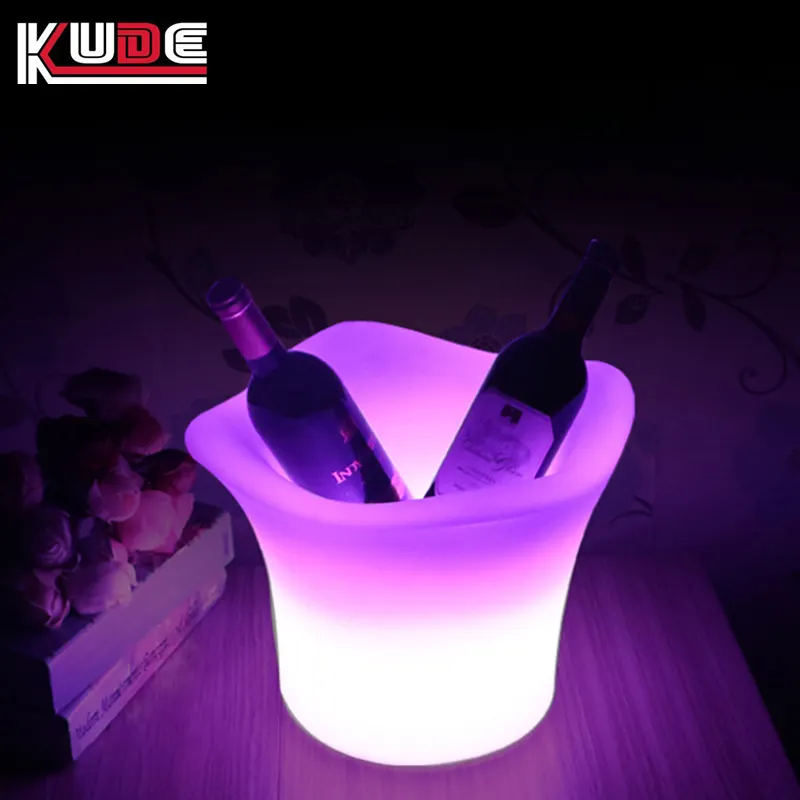 Colour Changing LED Ice Bucket with LED Ice Bucket battery rechargeable champagne bucket led ice bear tray