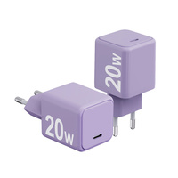 Adaptateur d'alimentation USB-C 20W PD en ABS à charge rapide, vente en gros d'usine, avec prise UE pour téléphone, ordinateur portable et appareil photo