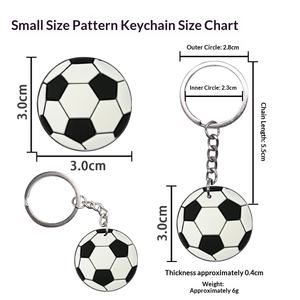 พวงกุญแจโลหะผสมสังกะสีลายการ์ตูนฟุตบอลข้ามพรมแดน ปรับแต่งได้ จี้เล็กๆ สำหรับตกแต่งกระเป๋า ของตกแต่ง - Product Image 2