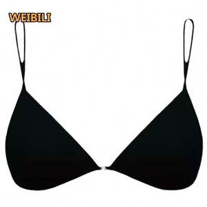 Français Sexy <span class=keywords><strong>Triangulaire</strong></span> Coupe Suspendue Cou Avant Bouton Sous-Vêtements Doux Respirant Beau Dos Soutien-Gorge Pour Femmes - Product Image 5