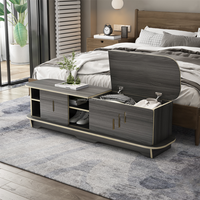 Meuble TV moderne en panneaux de contreplaqué italien, pliable, minimaliste, pour chambre, bureau à domicile, appartement, salon, sans vis