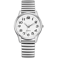 Klassische Herrenuhr mit großem Zifferblatt, modischem Edelstahlgehäuse, 30 m wasserdicht, 16 mm, luxuriösem Quarzwerk und Zeigern.