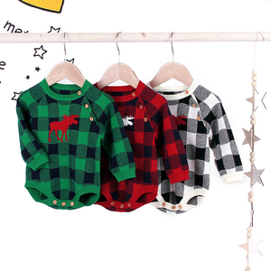 <span class=keywords><strong>Ropa</strong></span> de bebé lista para enviar al por mayor, <span class=keywords><strong>ropa</strong></span> de <span class=keywords><strong>Navidad</strong></span> para niños, Mono de punto de manga larga <span class=keywords><strong>a</strong></span> cuadros para niñ<span class=keywords><strong>a</strong></span> y niño - Product Image 1