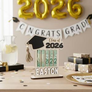 Portafoglio in legno di <span class=keywords><strong>laurea</strong></span> 2026 personalizzato porta carte regalo per studenti cassa regalo di <span class=keywords><strong>laurea</strong></span> - Product Image 4