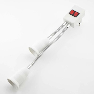 Adaptateur de douille double E27 pour <span class=keywords><strong>ampoule</strong></span> LED avec interrupteur marche/arrêt, compatible AC 110-220V, prise flexible EU/US - Product Image 3