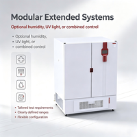 Cámara Climática de Envejecimiento de Gran Capacidad (1600L) con Controlador Programable e Iluminación UV, Cámara de Temperatura y Humedad Constantes