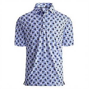 Polo de Golf de Secado Rápido para Hombre, Absorbente de Humedad, Manga Corta, Estampado, Corte Regular, para Usar en el Campo - Product Image 2