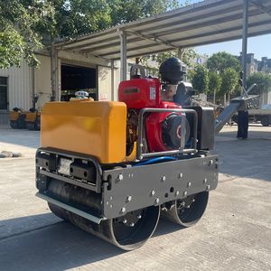 Rouleau compacteur vibrant à double <span class=keywords><strong>tambour</strong></span> diesel essence certifié CE EPA EURO 530 kg pour béton, asphalte et sol - Product Image 5