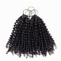 Extensions de cheveux humains bouclés au crochet, tresses sans nœuds, mèches de cheveux humains bouclés birmans pré-bouclées