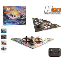 Quadricoptère RC 2,4 GHz en mousse 3-en-1 avec lumières LED, modèle H20, vidéo SD 480P, télécommande 80 m, piles incluses