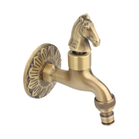 Haute qualité Antique laiton Bibcock mitigeur extérieur robinet en céramique décoratif jardin robinet/Machine à laver mitigeur d'eau