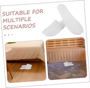 Chaussons d'hôtel lavables antidérapants à bout fermé, pratiques pour les voyages, les spas, les chambres d'hôtel et les piscines. - Product Image 5