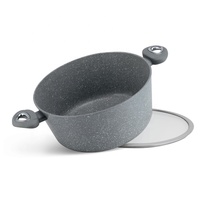 Ensemble d'ustensiles de cuisine en marbre gris, 15 pièces, casseroles et poêles à induction
