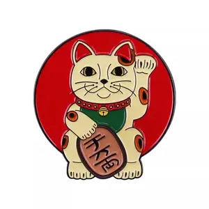 Cartoon cat metal hard enamel flash Garfield cat badge custom national souvenir star brooch book logo custom