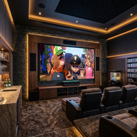 Écran LED d'intérieur P1.53 3x2m (9.8x6.6ft) pour système de cinéma maison, panneau mural vidéo géant sans soudure 4K couleur intégrale