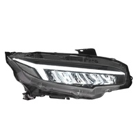JUSHUN Blanc LED Phares Dragon Aile Style Installation Facile Promotion Des Ventes pour Honda Civic 2016-2021 Mise À Niveau 12V Nouvelle Ampoule
