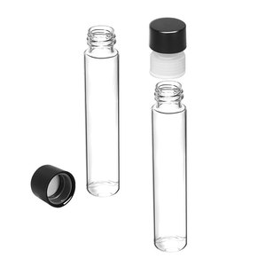 Tubes en verre borosilicate transparent personnalisables pour le stockage de cônes de petite, moyenne ou grande taille avec bouchons à sécurité enfant - Product Image 5