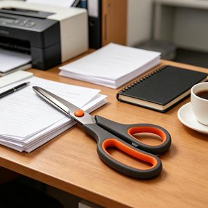 All-Purpose 8 Inch Office Scissors Metal <b>Paper</b> Scissors for Kids With Ergonomic Handle - Product Image 3